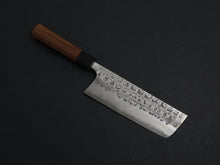 Load image into Gallery viewer, MATSUBARA AOGAMI-2 STAINLESS CLAD NASHIJI HAMMERED NAKIRI 165MM WALNUT HANDLE