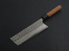 Load image into Gallery viewer, MATSUBARA AOGAMI-2 STAINLESS CLAD NASHIJI HAMMERED NAKIRI 165MM WALNUT HANDLE