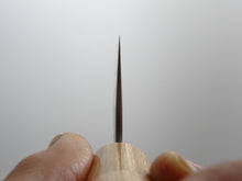 Load image into Gallery viewer, KICHIJI SHIROGAMI-2 STAINLESS CLAD HAMMERED GYUTO 210MM CHERRY WOOD HANDLE