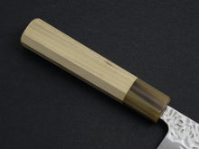 Load image into Gallery viewer, KICHIJI SHIROGAMI-1 / STAINLESS CLAD HAMMERED GYUTO 240MM OCTAGONAL HANDLE