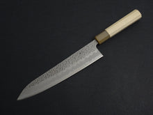 Load image into Gallery viewer, KICHIJI SHIROGAMI-1 / STAINLESS CLAD HAMMERED GYUTO 240MM OCTAGONAL HANDLE