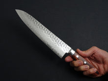 Load image into Gallery viewer, KICHIJI VG-10 33 LAYER HAMMERED DAMASCUS GYUTO 210MM