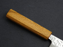 Load image into Gallery viewer, TSUNEHISA AUS-10 HAMMERED DAMASCUS SUJIHIKI 240MM OAK OCTAGONAL HANDLE