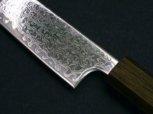 Load image into Gallery viewer, KICHIJI VG-10 DAMASCUS PETTY KNIFE 150MM OCTAGONAL BLACK OAKWOOD HANDLE
