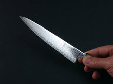 Load image into Gallery viewer, KICHIJI VG-10 DAMASCUS PETTY KNIFE 150MM OCTAGONAL BLACK OAKWOOD HANDLE