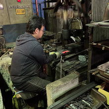 Load image into Gallery viewer, HADO GINSAN DAMASCUS SANTOKU 180MM CHERRY HANDLE FORGED BY SHOGO YAMATSUKA**