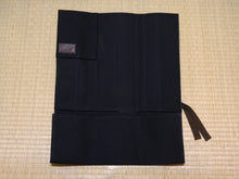 Load image into Gallery viewer, COMO+KATABA HANDMADE CANVAS MEDIUM KNIFE ROLL WITH COTTON STRAP (7POCKETS)