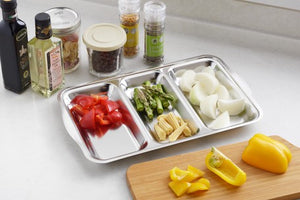 18-8 STAINLESS STEEL TRIPLE  TRAY FOR PREPARATION