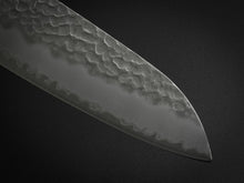 Load image into Gallery viewer, HITOHIRA AOGAMI SUPER MIGAKI HAMMERED SANTOKU 170MM CHERRYWOOD HANDLE*