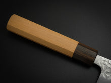 Load image into Gallery viewer, HITOHIRA AOGAMI SUPER MIGAKI HAMMERED SANTOKU 170MM CHERRYWOOD HANDLE*
