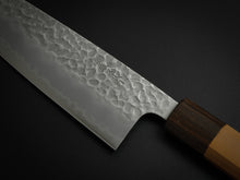 Load image into Gallery viewer, HITOHIRA AOGAMI SUPER MIGAKI HAMMERED SANTOKU 170MM CHERRYWOOD HANDLE*
