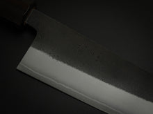 Load image into Gallery viewer, SOZABURO SHIROGAMI-2 STAINLESS CLAD KUROUCHI NASHIJI SANTOKU 165MM OCTAGONAL CHESTNUT HANDLE*