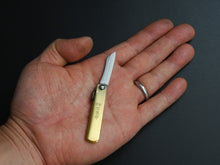 Load image into Gallery viewer, HIGONOKAMI SK WARIKOMI CRAFT KNIFE BRASS HANDLE MINI SIZE