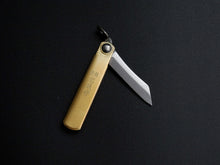 Load image into Gallery viewer, HIGONOKAMI SK WARIKOMI CRAFT KNIFE BRASS HANDLE MINI SIZE