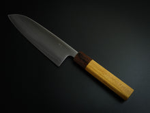 Load image into Gallery viewer, OUL SHIROGAMI-1 STAINLESS CLAD SANOTKU 165MM KEYAKI / ZELKOVA HANDLE