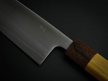 Load image into Gallery viewer, OUL SHIROGAMI-1 STAINLESS CLAD SANOTKU 165MM KEYAKI / ZELKOVA HANDLE