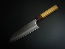 Load image into Gallery viewer, OUL SHIROGAMI-1 STAINLESS CLAD SANOTKU 165MM KEYAKI / ZELKOVA HANDLE