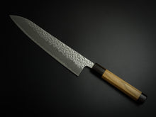 Load image into Gallery viewer, HITOHIRA AUS-10 HAMMERED DAMASCUS GYUTO 240MM CHERRY WOOD HANDLE*