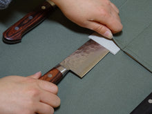 Load image into Gallery viewer, COMO+KATABA HANDMADE HEAVYWEIGHT CANVAS KNIFE ROLL WITH DOUBLE LEATHER FITTINGS AND HANDLE*