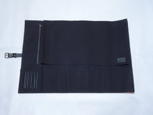 Load image into Gallery viewer, COMO+KATABA HANDMADE HIGH QUALITY CANVAS KNIFE ROLL WITH SINGLE LEATHER FITTINGS / TYPE 2 with zipper*