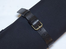 Load image into Gallery viewer, COMO+KATABA HANDMADE HIGH QUALITY CANVAS KNIFE ROLL WITH SINGLE LEATHER FITTINGS / TYPE 2 with zipper*