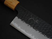 Load image into Gallery viewer, TSUNEHISA AOGAMI SUPER STAINLESS CLAD HAMMERED KUROUCHI NAKIRI 165MM ROSE WOOD HANDLE