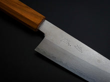 Load image into Gallery viewer, HADO GINSAN DAMASCUS SANTOKU 180MM CHERRY HANDLE FORGED BY SHOGO YAMATSUKA**