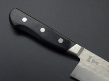 Load image into Gallery viewer, KICHIJI HAMMERED AOGAMI-2 STAINLESS CLAD SANTOKU 180MM*