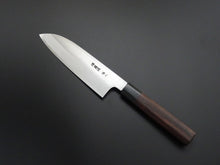 Load image into Gallery viewer, KICHIJI SHIROGAMI-2 SANTOKU 180MM ROSE WOOD HANDLE FORGED BY TANAKA YOSHIKAZU