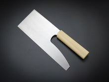 Load image into Gallery viewer, JIBUNRYU STAINLESS STEEL MENKIRI / SOBAKIRI KNIFE 240MM
