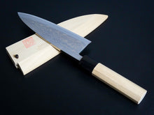 Load image into Gallery viewer, KICHIJI GINSAN-KO SUMINAGASHI DEBA 165MM MAGNOLIA WOOD HANDLE**