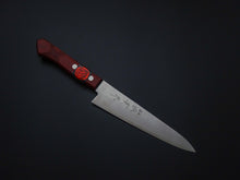 Load image into Gallery viewer, SHIGEKI TANAKA VG-10 17-LAYER DAMASCUS PETTY KNIFE 150MM WINE RED HANDLE*