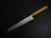Load image into Gallery viewer, HADO GINSAN KIRITSUKE SUJIHIKI 240MM SAKURA / CHERRY HANDLE FORGED BY SHOGO YAMATSUKA*