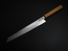 Load image into Gallery viewer, HADO GINSAN KIRITSUKE SUJIHIKI 270MM SAKURA / CHERRY HANDLE FORGED BY SHOGO YAMATSUKA*