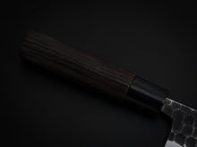 Load image into Gallery viewer, TOSHIHIRO V-2 KUROUCHI HAMMERED NASHIJI SANTOKU KNIFE 165MM CHESTNUT HANDLE