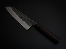 Load image into Gallery viewer, TOSHIHIRO V-2 KUROUCHI HAMMERED NASHIJI SANTOKU KNIFE 165MM CHESTNUT HANDLE