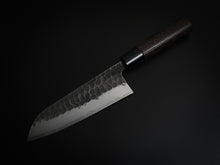 Load image into Gallery viewer, TOSHIHIRO V-2 KUROUCHI HAMMERED NASHIJI SANTOKU KNIFE 165MM CHESTNUT HANDLE