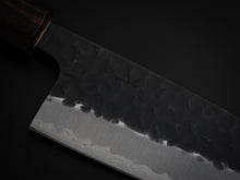 Load image into Gallery viewer, HITOHIRA AOGAMI SUPER KUROUCHI HAMMERED SANTOKU 170MM CHERRYWOOD HANDLE*