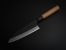 Load image into Gallery viewer, HITOHIRA AOGAMI SUPER KUROUCHI HAMMERED SANTOKU 170MM CHERRYWOOD HANDLE*