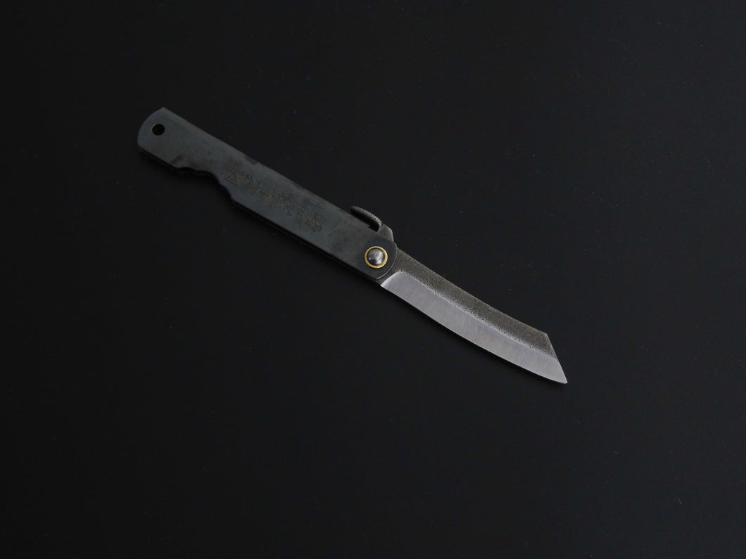 HIGONOKAMI MONO HIGH CARBON STEEL CRAFT KNIFE BLACK HANDLE SMALL SIZE