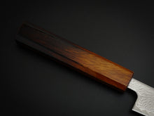 Load image into Gallery viewer, OUL AUS-10 DAMASCUS UZU PETTY 135MM BURNT OAK HANDLE*