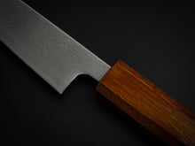 Load image into Gallery viewer, OUL AUS-10 DAMASCUS UZU PETTY 135MM BURNT OAK HANDLE*