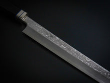 Load image into Gallery viewer, HITOHIRA TANAKA MOSUKE AOGAMI-1 DAMASCUS SAKIMARU TAKOHIKI EBONY HANDLE