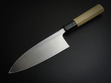 Load image into Gallery viewer, KICHIJI JOSAKU DEBA 165MM OCTAGONAL MAGNOLIA WOOD HANDLE**