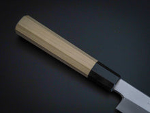 Load image into Gallery viewer, HITOHIRA KIKUCHIYO MANZO GINSAN / SILVER 3 YANAGIBA 300MM MAGNOLIA WOOD HANDLE