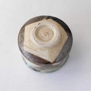 MINOYAKI BLACK ORIBE UCHI-UNOFU MATCHA BOWL