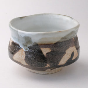 MINOYAKI BLACK ORIBE UCHI-UNOFU MATCHA BOWL
