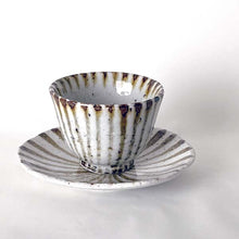 Load image into Gallery viewer, ROKURO SENKO WHITE TOGUSA CUP &amp; SAUCER SET
