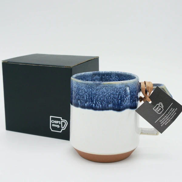 MINOYAKI CHIPS WHITE-NAVY DROP MUG CUP