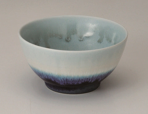 MINOYAKI PASTEL-COLOUR BLUE x NAVY MATCHA BOWL
